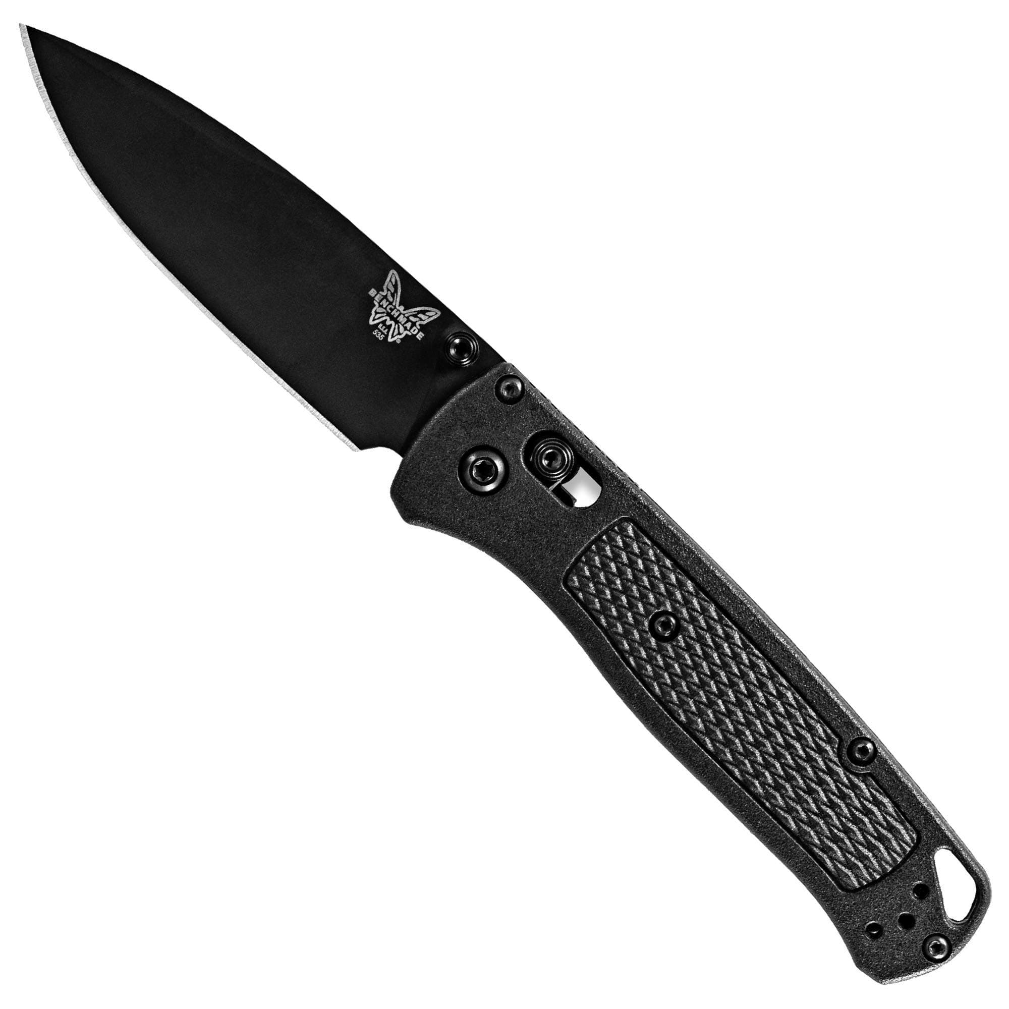 Benchmade - Bugout Outdoor EDC Folding Knife, Slim, Lightweight, Drop-Point Blade, Carbon Fiber (535BK-2)
