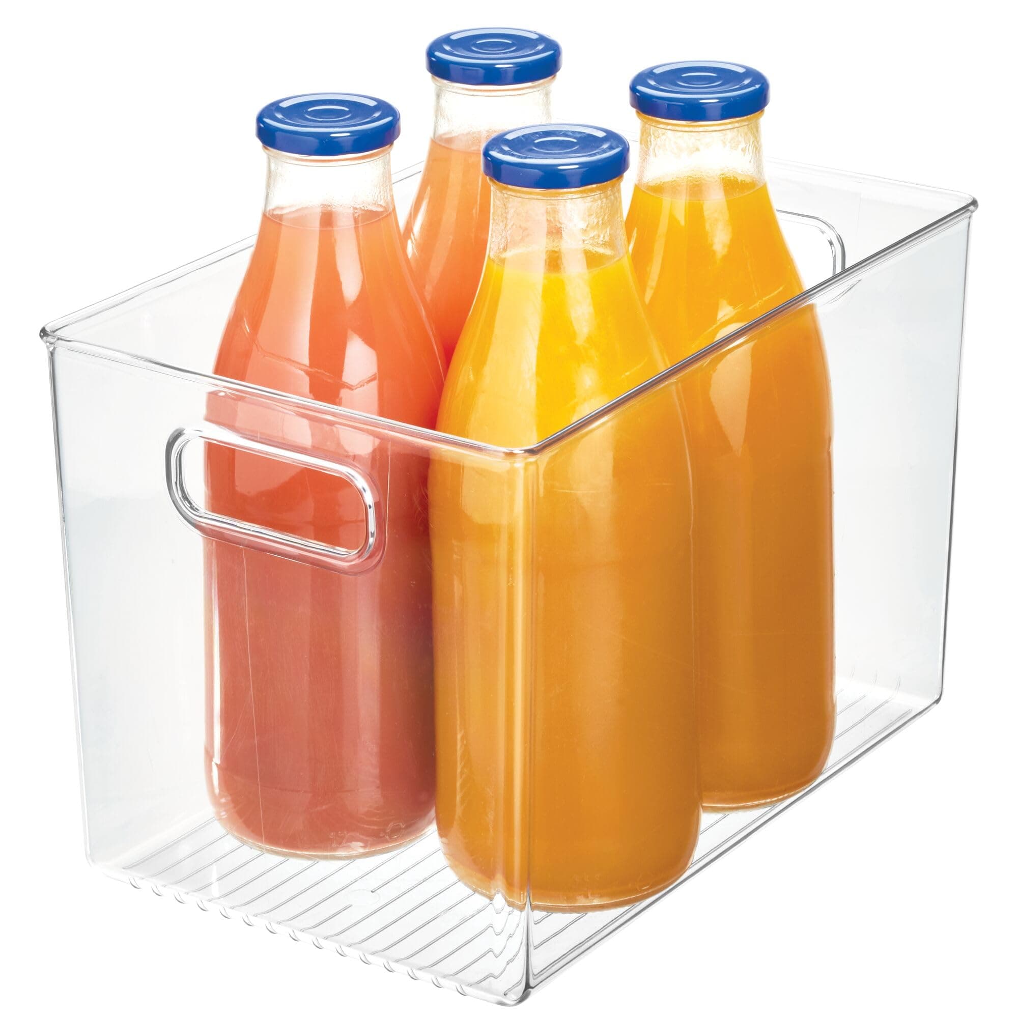 Linus BPA-Free Plastic Deep Kitchen Storage Bin with Handles - 12" x 8" x 7.75", Clear