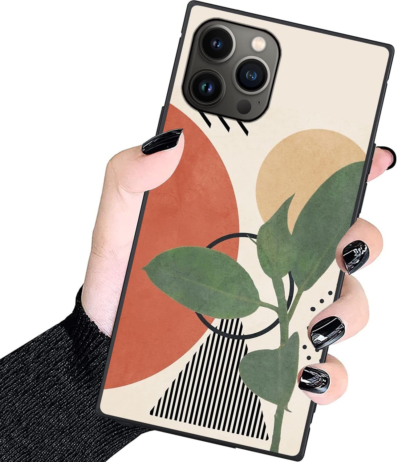 Luxury Square Case for iPhone 13 Pro Max,Perfect Chaos Protection Case for Men and Girls，Luxury Design Pattern Back+Soft Silicone Clear TPU Shock Protective Case for iPhone 13 Pro Max