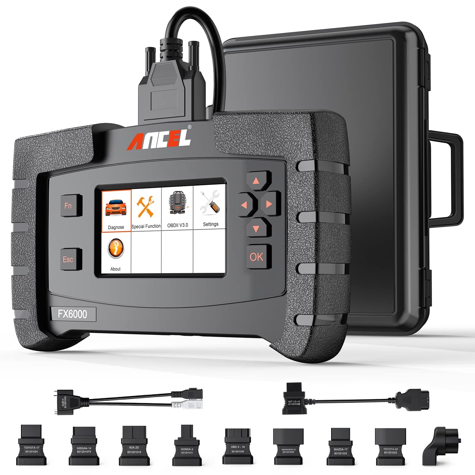 ANCEL FX6000 All System OBD2 Diagnostic Scan Tool with 11 OBD Connectors
