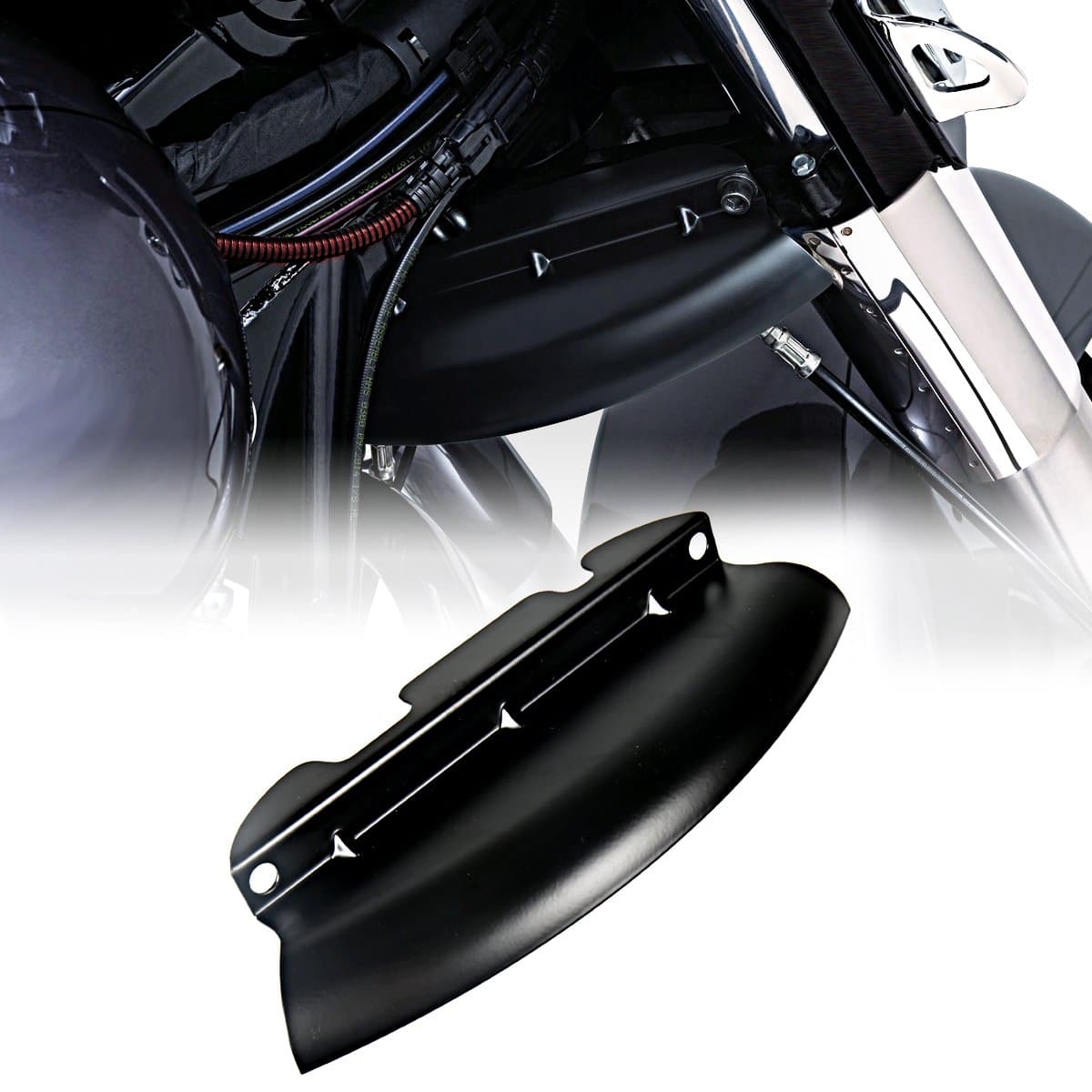 Black Lower Triple Tree Wind Deflector for Harley Touring Electra Street Glide 2014-2018 Models