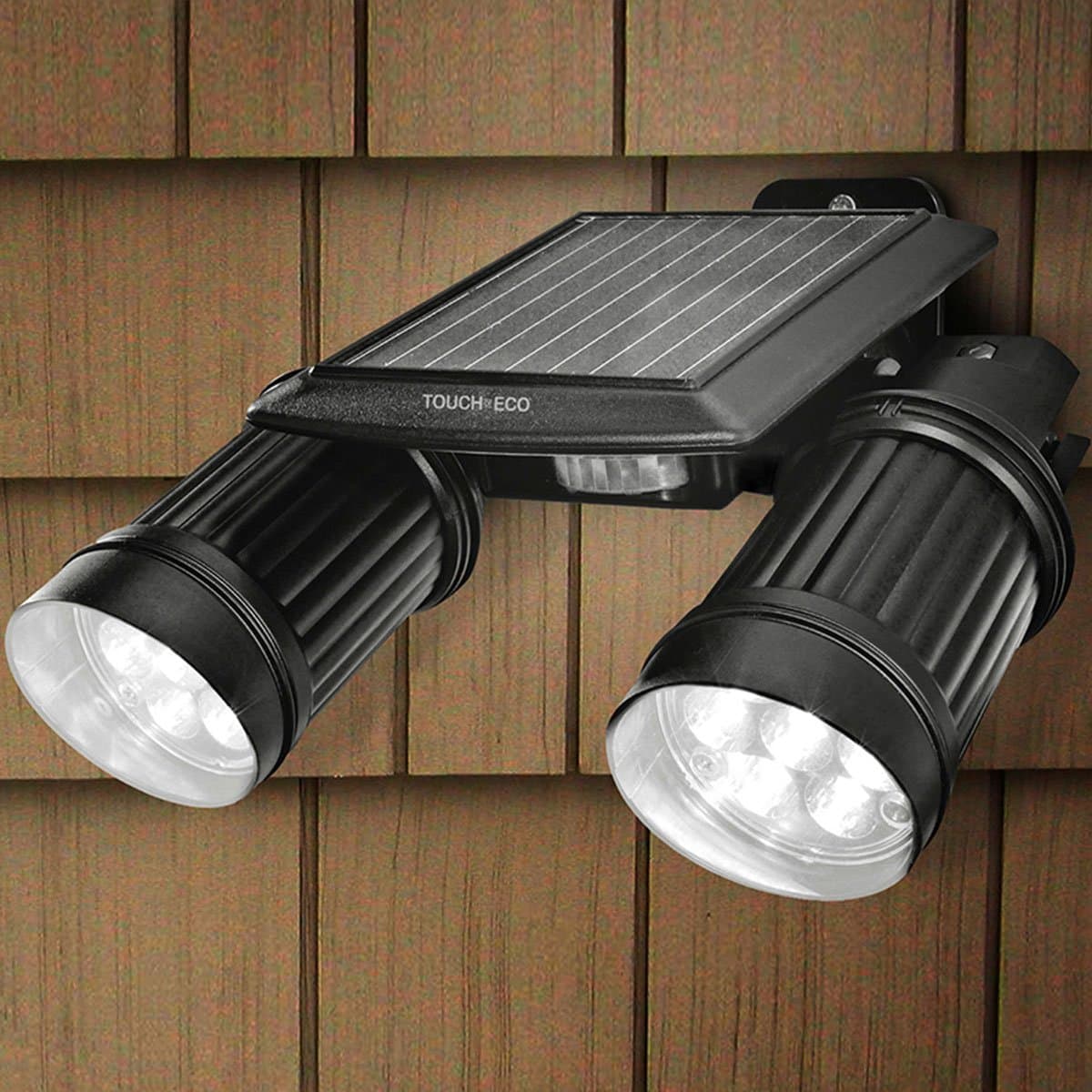 TOE043 Twinspot Pro Dual Solar Motion Spotlight, Black