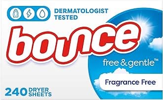 Bounce Fabric Softener Sheets, Free & Gentle, 240 Count