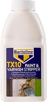 Bartoline TX10 Paint and Varnish Stripper 500ml – Extra Strong, Non-Caustic Paint Remover for Wood, Metal & More