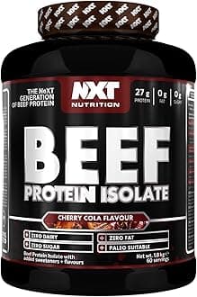– NXT Nutrition Beef Protein Isolate Juice, High Beef Protein in Natural Amino Acids - Paleo, Keto Friendly - Dairy Lactose and Gluten Free | 1.8kg (Cherry Cola)