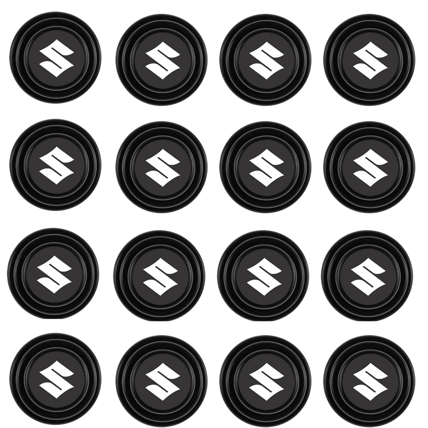 Mrs Fix Kelenate® 16 Pcs Car Shock Absorber Protector Rubber Guard Pads Car Door Accessories for Enhanced Fronx, Vitara, Brezza, Swift, Baleno, Ertiga, WagonR, Alto, Dzire, XL6