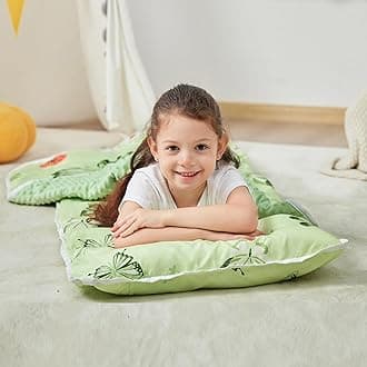 Lasoftan Toddler Nap Mat with Pillow and Blanket, Extra Large Rolled Napping Mats,Slumber Bags for Boys Girls,Kids Sleeping Bag for Daycare, Preschool Travel Camping