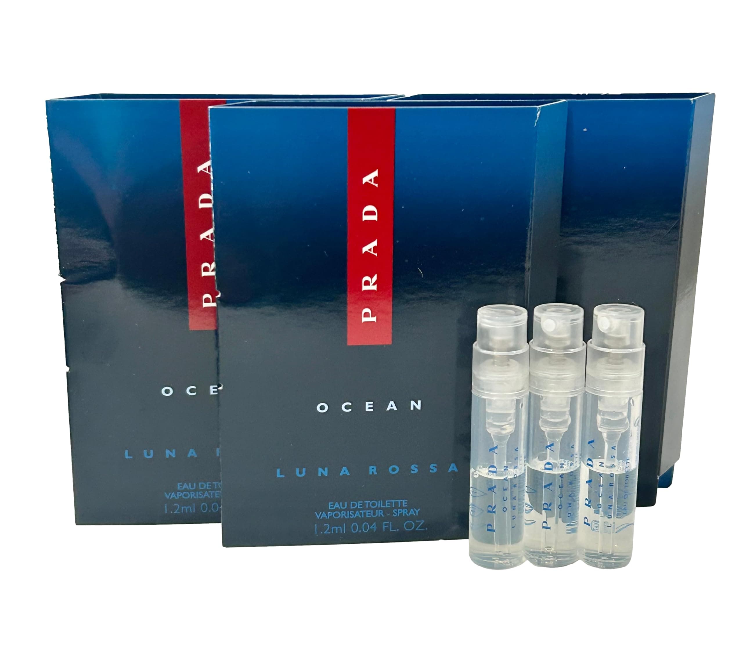 OCEAN Luna Rossa EDT Sample Perfume Men Spray MINI SMALL Travel Size 1.2 ML / 0.04 - set of 3