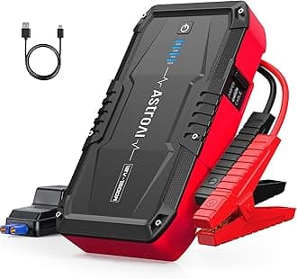 AstroAIS8 Jump Starter Pack, 1500A Battery with Wall Charger for Up to 6.0L and 3.0L Diesel Engines, 12V Portable Jump Box with 3 Flashlight Modes and Jumper Cable