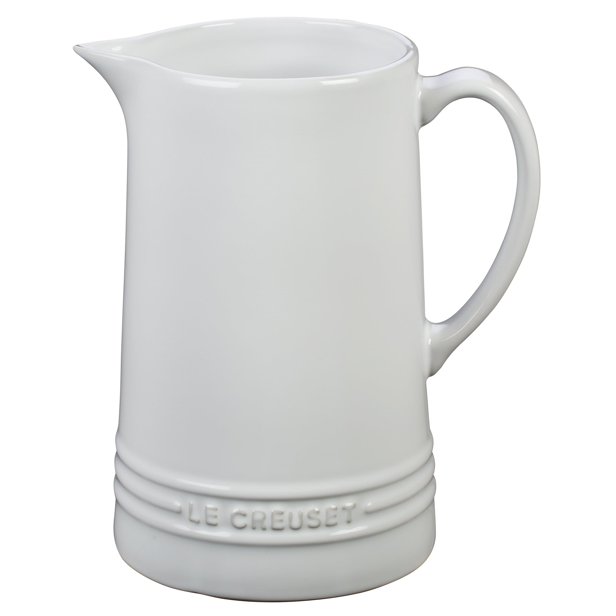 Stoneware Pitcher, 1.6 qt., White