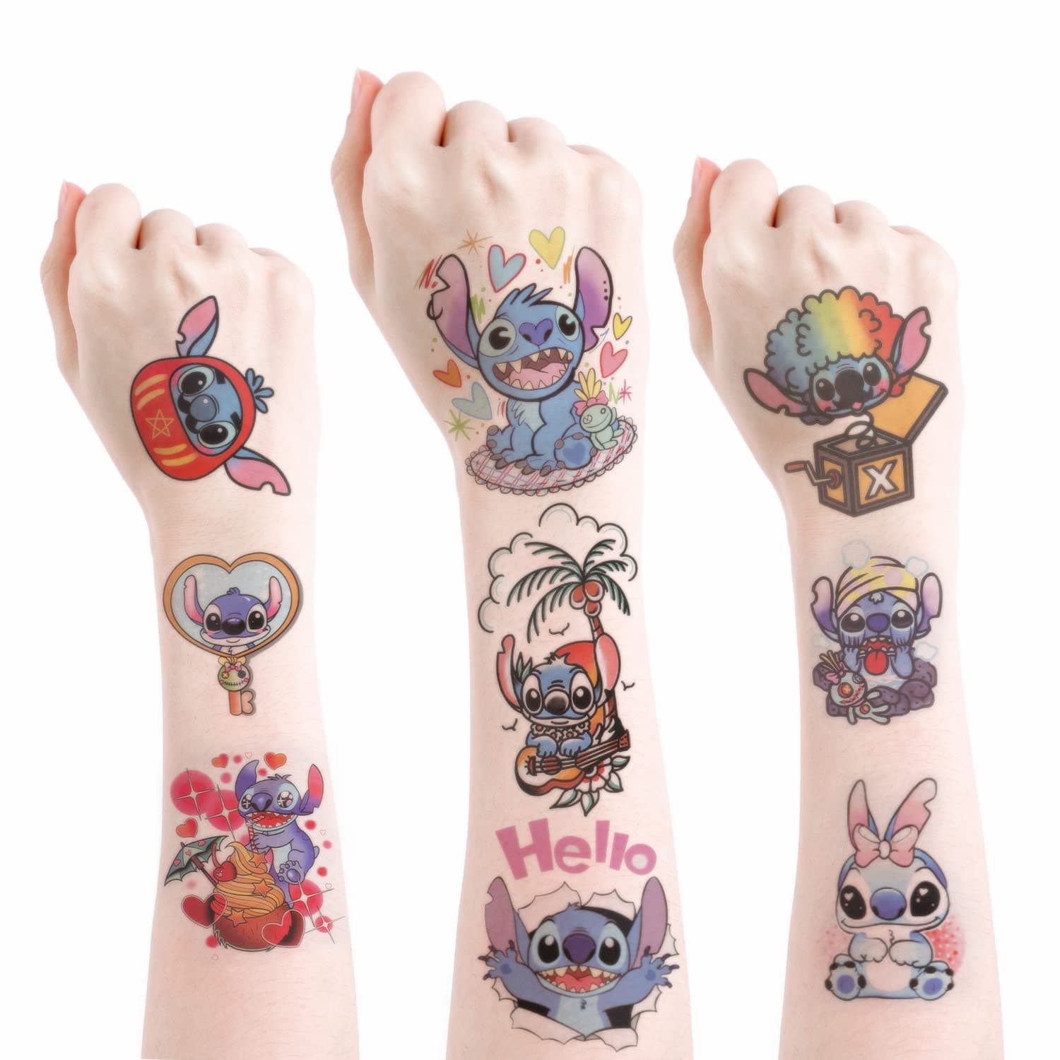 Stitch Tattoos Stickers (TA-Stitch-12Pcs)