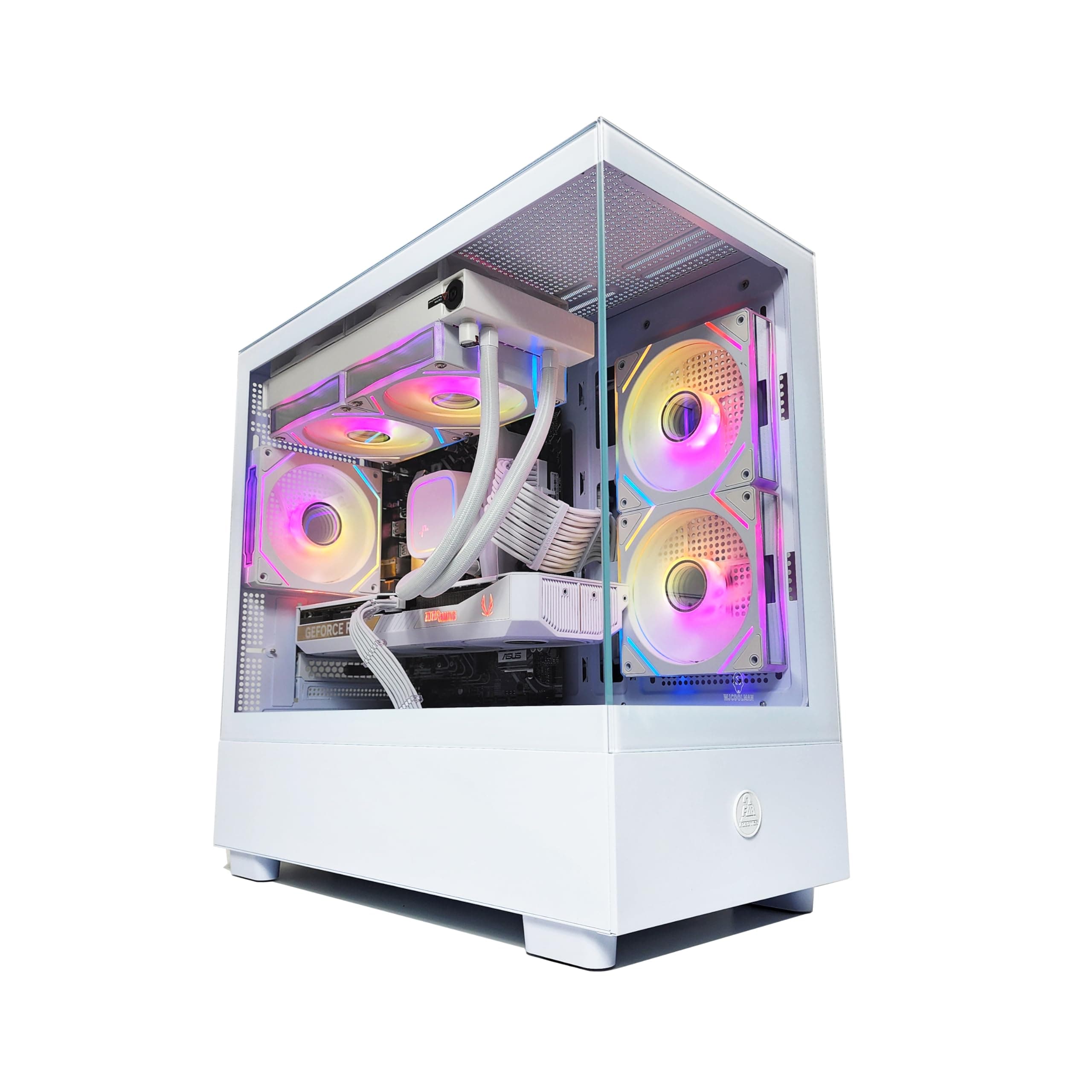 White Gaming PC - Intel i5-12400F, RTX 5060, 16GB DDR4, 1 TB SSD, Windows 11 Pro, 1 Year Warranty, Liquid cooled