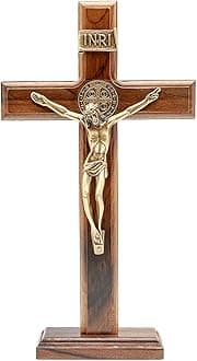 Intercession Intercession Wall and Tablewood Cross (10" - Antique Gold)
