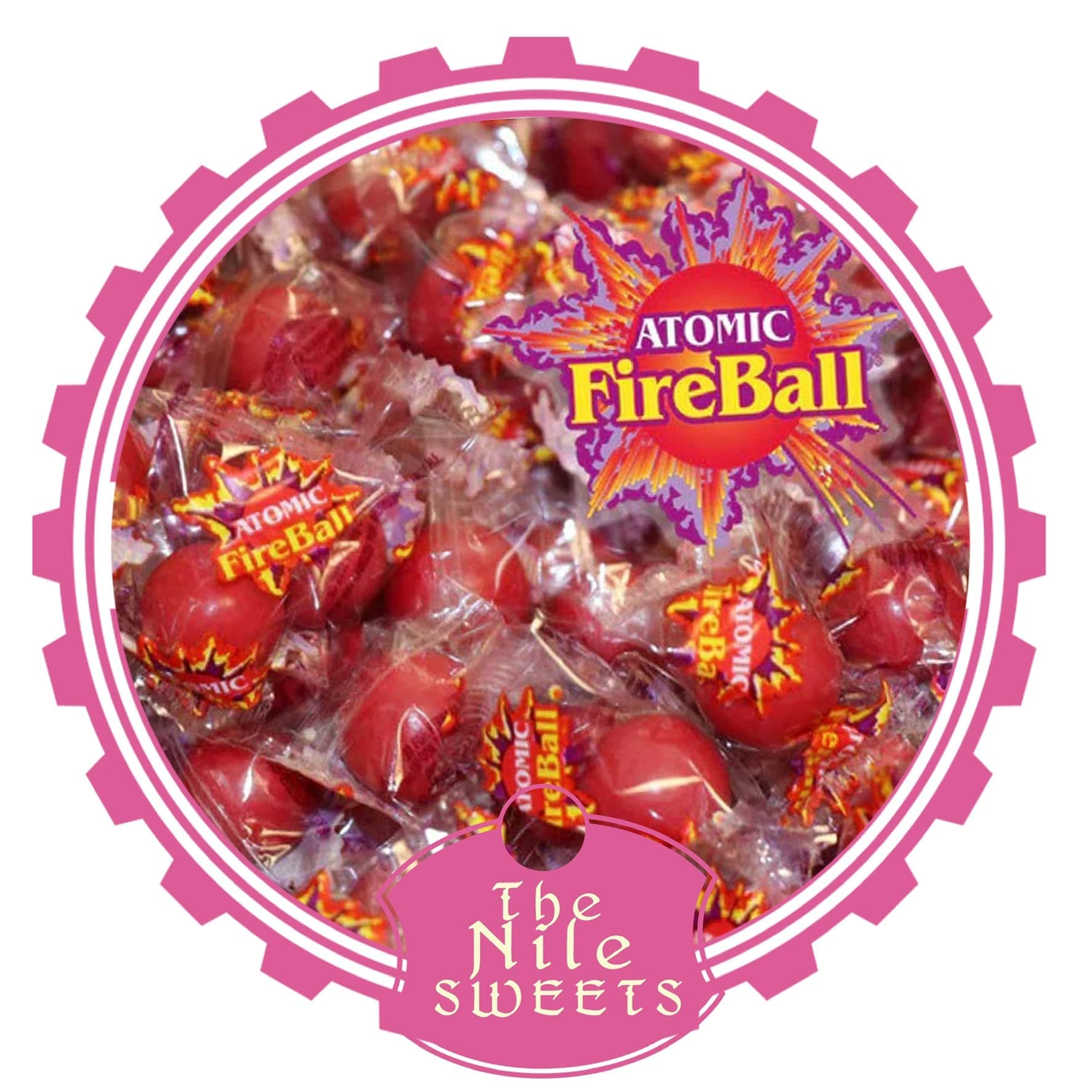 Atomic Fireball Jawbreakers Candy | Individually Wrapped Hot Atomic Small Fireball Jawbreaker Candies (2 POUNDS)