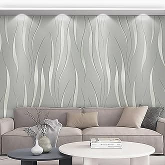 Grey Wallpaper for Living Room, Grey 3D Embossed Wallpaper, Modern Glitter Textured Wallpapers, Feature Wallpapers for Hallway and Stairs