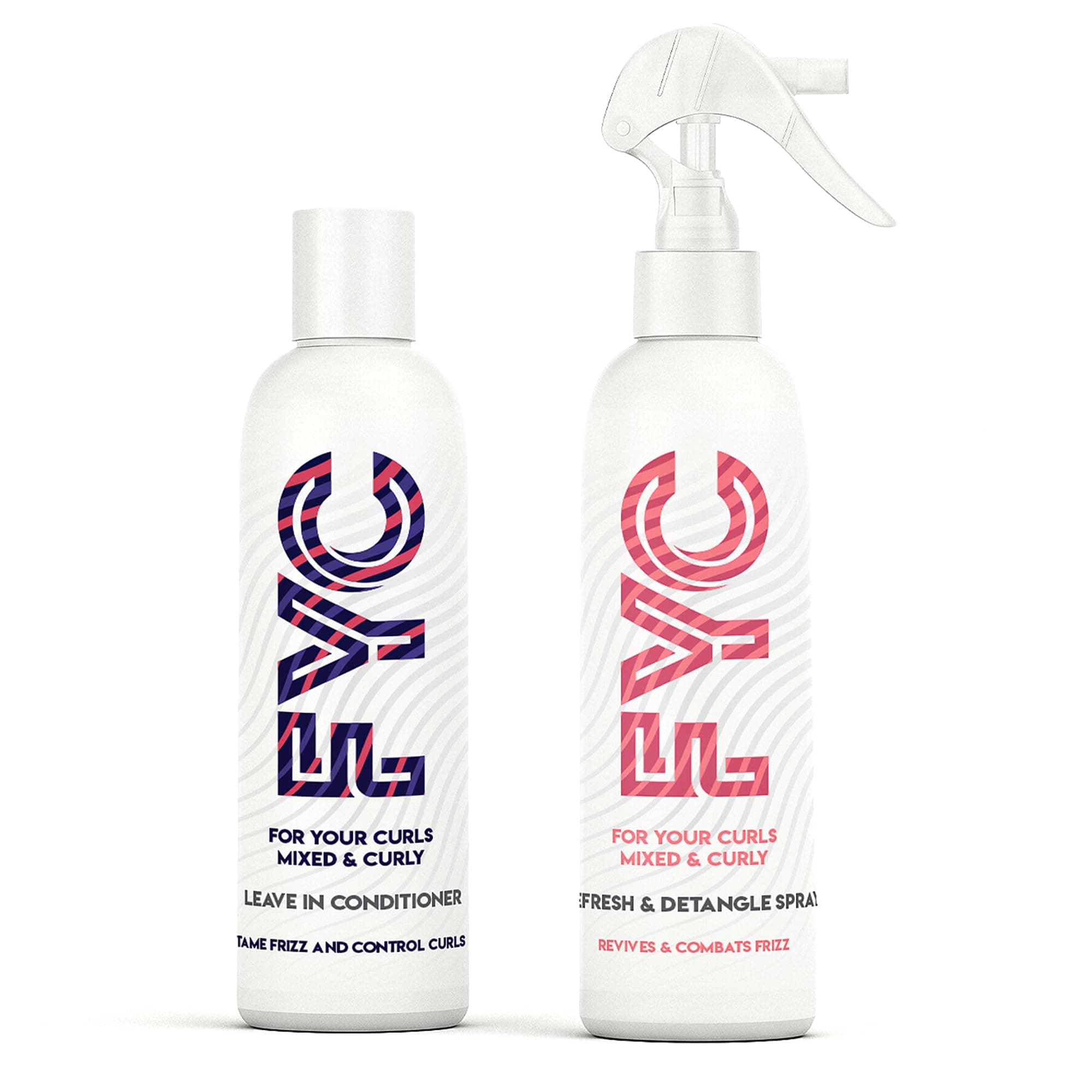 For Your Curls Styling Bundle, Leave-In Conditioner and Refresh & Detangle Spray for Curly Hair, Moisturises, Helps Control Frizz and Defines Curls with Shea Butter and Aloe Vera - 2x 250ml