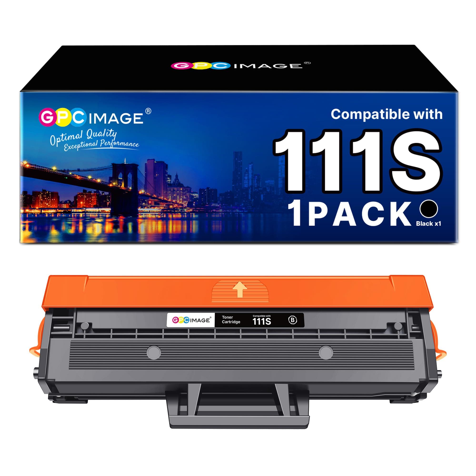 GPC IMAGE MLT-D111S Toner Compatible with Samsung MLT D111S D111L Printer Cartridges for Samsung Xpress M2070W M2026W M2026 M2070 M2070F M2070FW M2020 M2020W M2022 M2022W Laser Printer (Black)