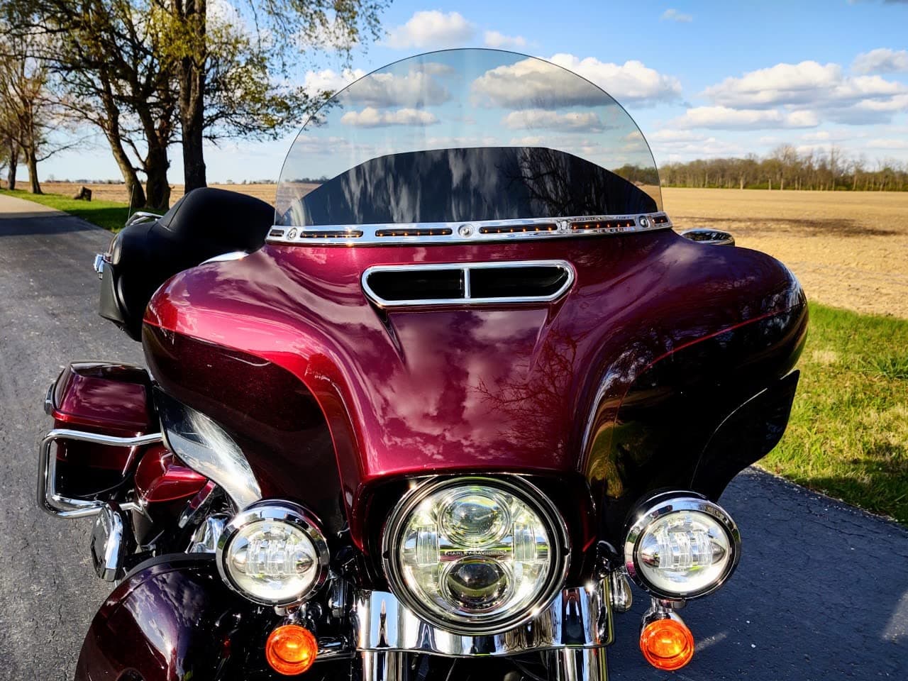 Sled Shields 6" LIGHT TINT windshield compatible with Harley Davidson Street Glide/Electra Glide/Ultra Classic/Tri-Glide 1996-2013 models