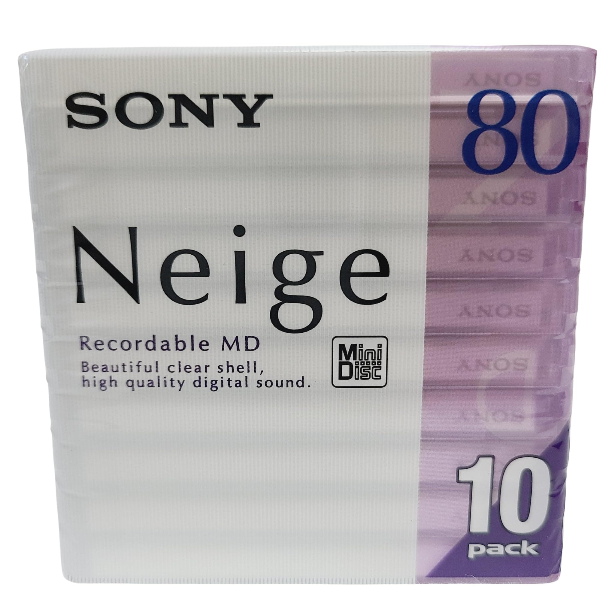 Neige 80 minute blank minidisc 10 disc pack