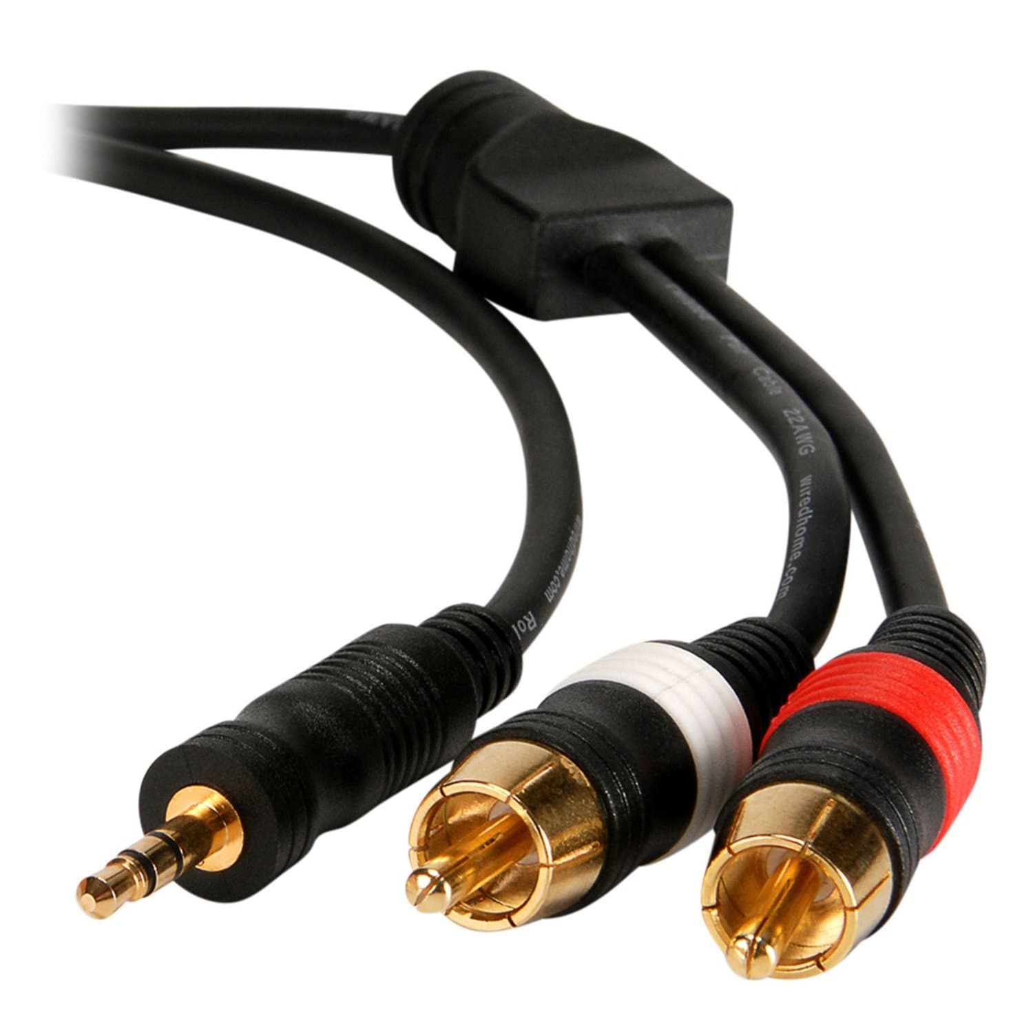 Audtek 3.5mm to RCA Stereo Audio Cable 12 ft.