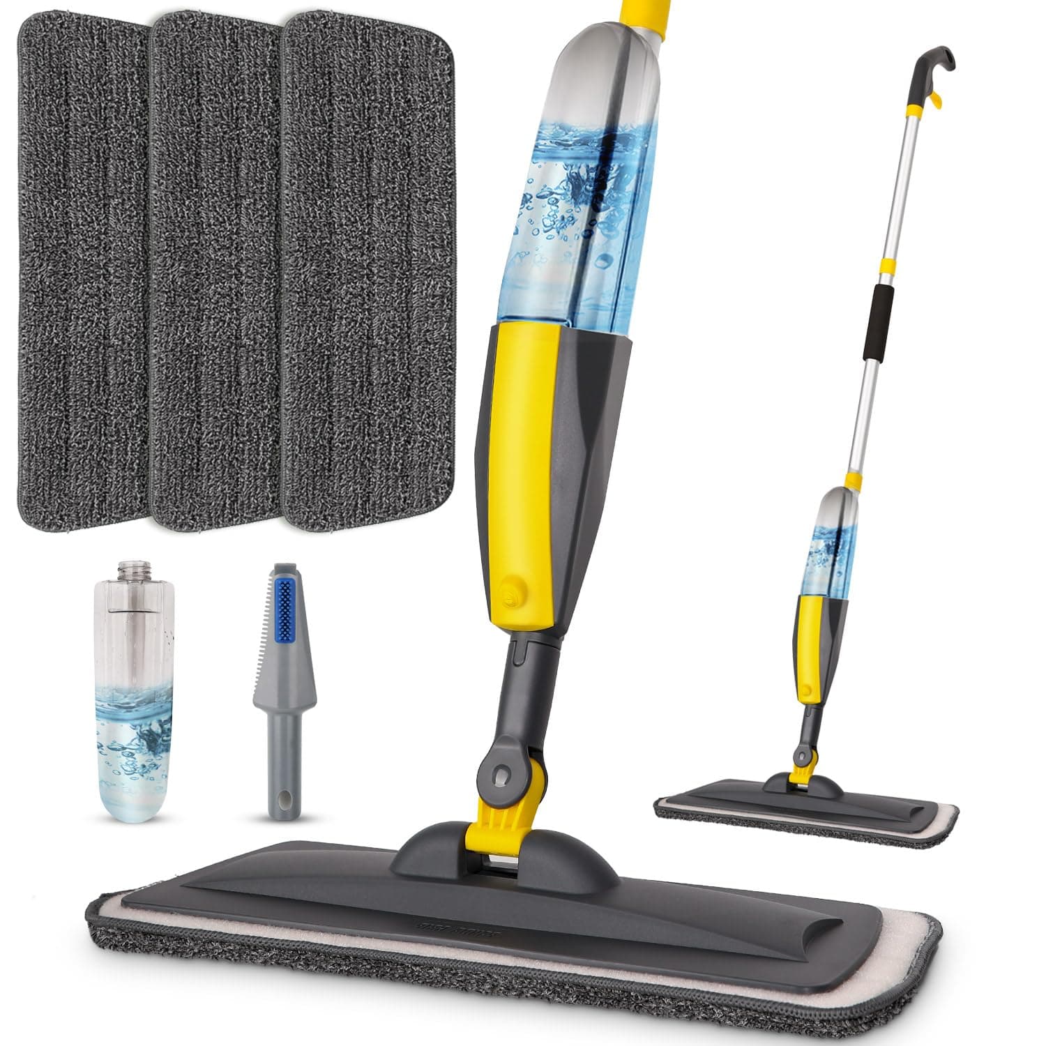 Mops for Floor Cleaning, Spray Mop with 400ml Refillable Bottle and 2 Replacement Pads Dry Wet Floor Household or Commercial Hardwood Laminate Tile Ceramic