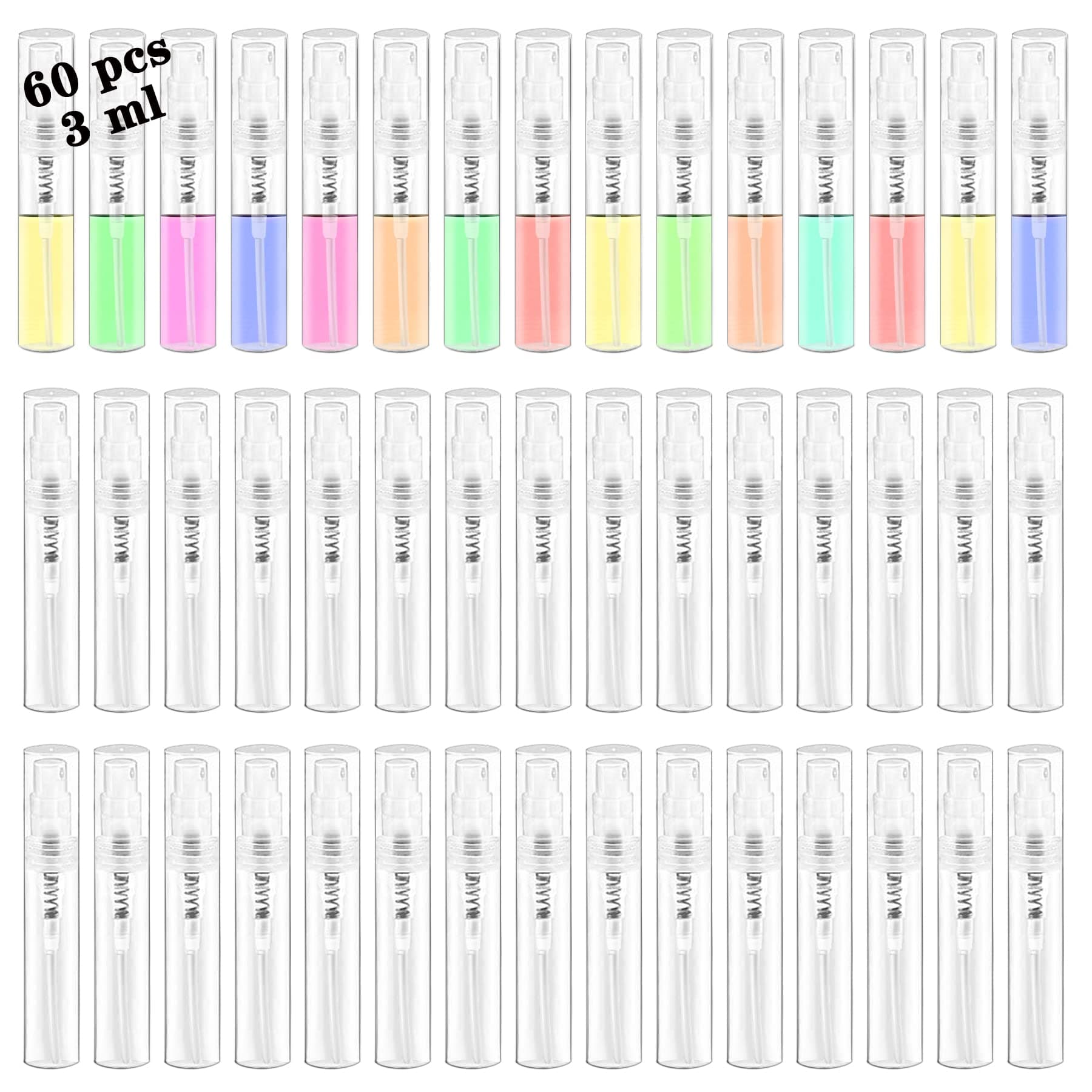 Mini spray bottles 60pcs,3ml