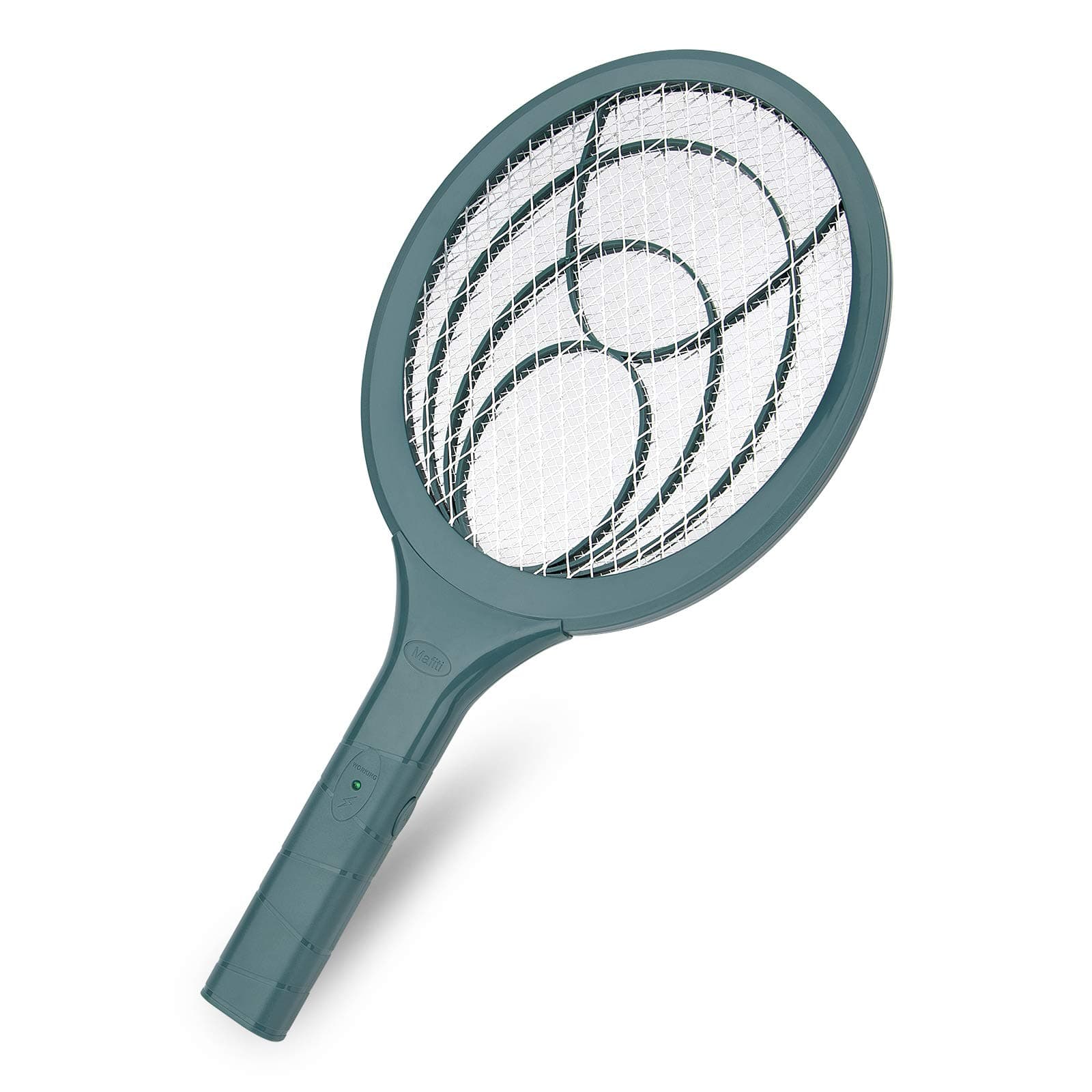 mafiti Electric Fly Swatter Fly Killer Bug Zapper Racket for Indoor and Outdoor 2AA Batteries not Included (1, Blackish Green)