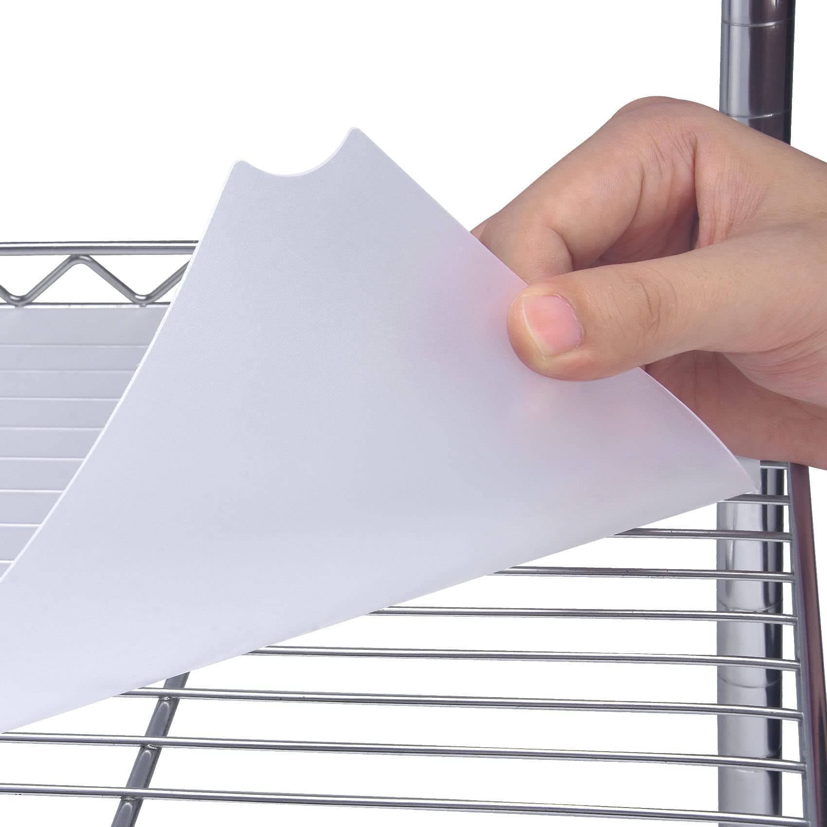 Slendor Wire Shelf Liner 14" x 24" Value Pack of 5 Flat Heavy Duty Waterproof Non-Adhesive Industrial Strength Plastic Mats for Tier Shelving Unit, Transparent