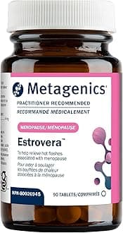 Metagenics HerWellness Estrovera - Hormone-Free Plant-Based Supplement - Supports Menopause & Perimenopause Relief - Hot Flashes, Night Sweats, Multi-Symptom Support - Vegetarian, Non-GMO - 90 Tablets