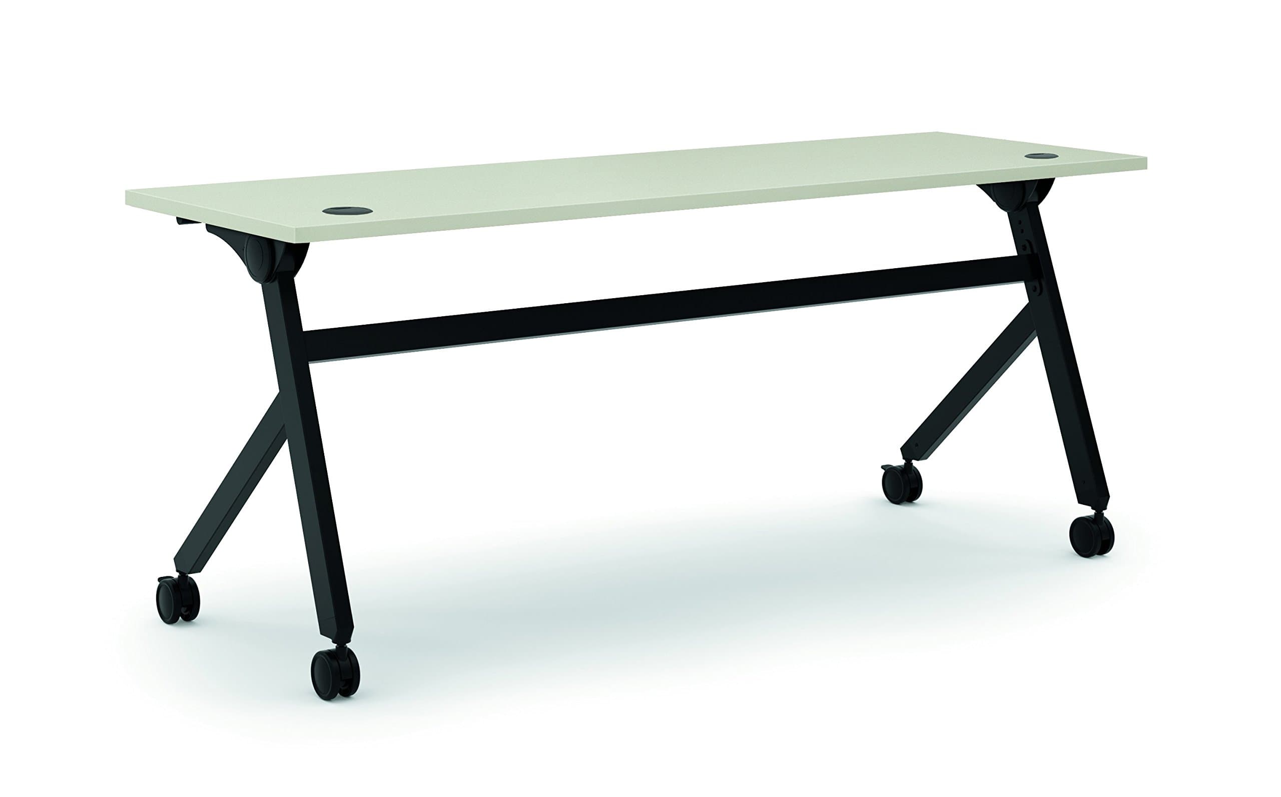 HON Assemble Flip Base Multi-Purpose Table, 72-Inch, Light Gray/Black (HBMP7224P)