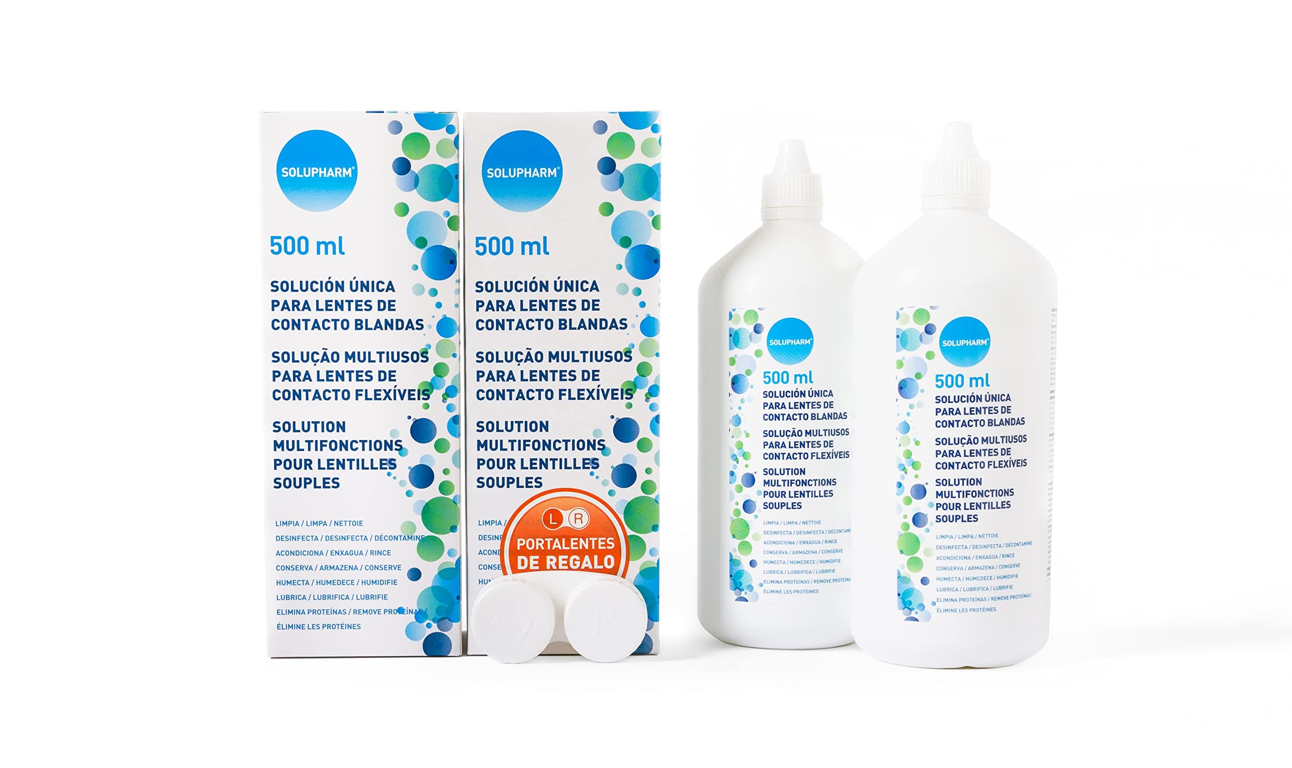 SOLUPHARM Single Contact Lens Solution Bottle 2 x 500 ml