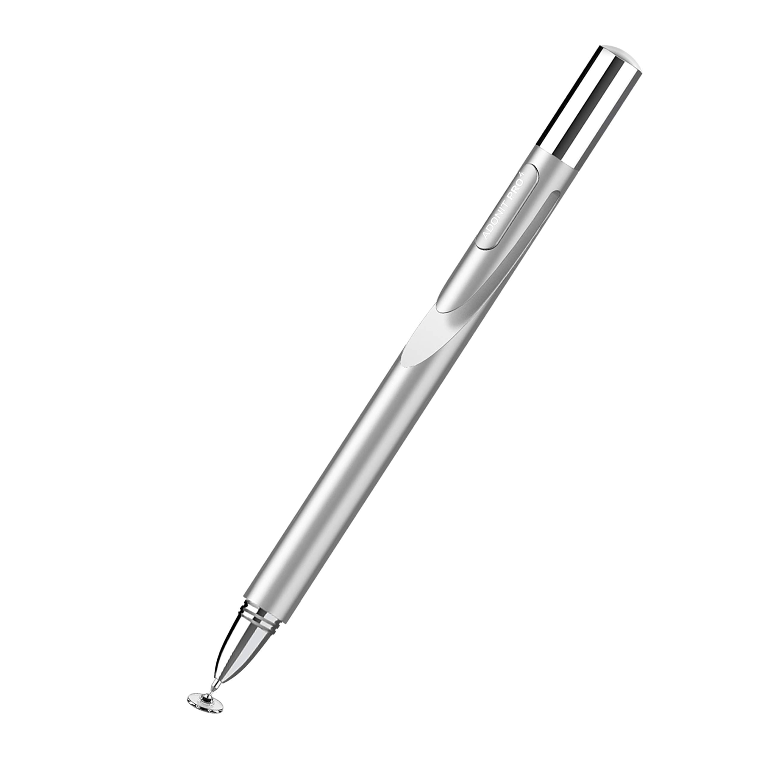 adonitPro 4 Silver Stylus for Tablet, Laptop, Smartphone
