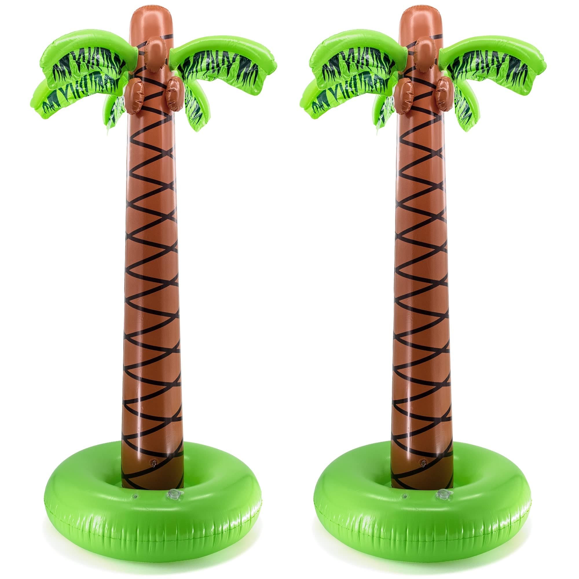 Super Sturdy Inflatable Palm Tree | 66’’ Giant Artificial Tree, Luau Party Decorations, Outdoor Decor, Beach Accessories, Hawaiian Decorations, Tropical Theme Birthday & Outdoor Toys | 2 Pack