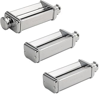 MAX980ME Pasta Food Processor Accessories, 18/8 Stainless Steel, Silver