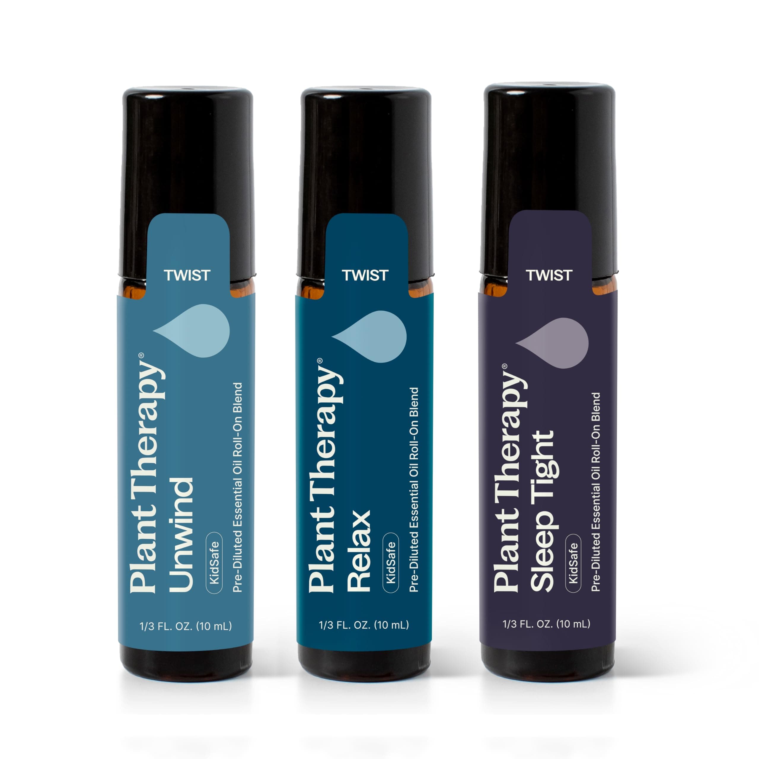 Plant Therapy Sleep Easy Essential Oil Roll On Blend Set 10 mL (1/3 oz) Each of Relax, Sleep Tight & Unwind, Pure, Pre-Diluted, Essential Oil Blends