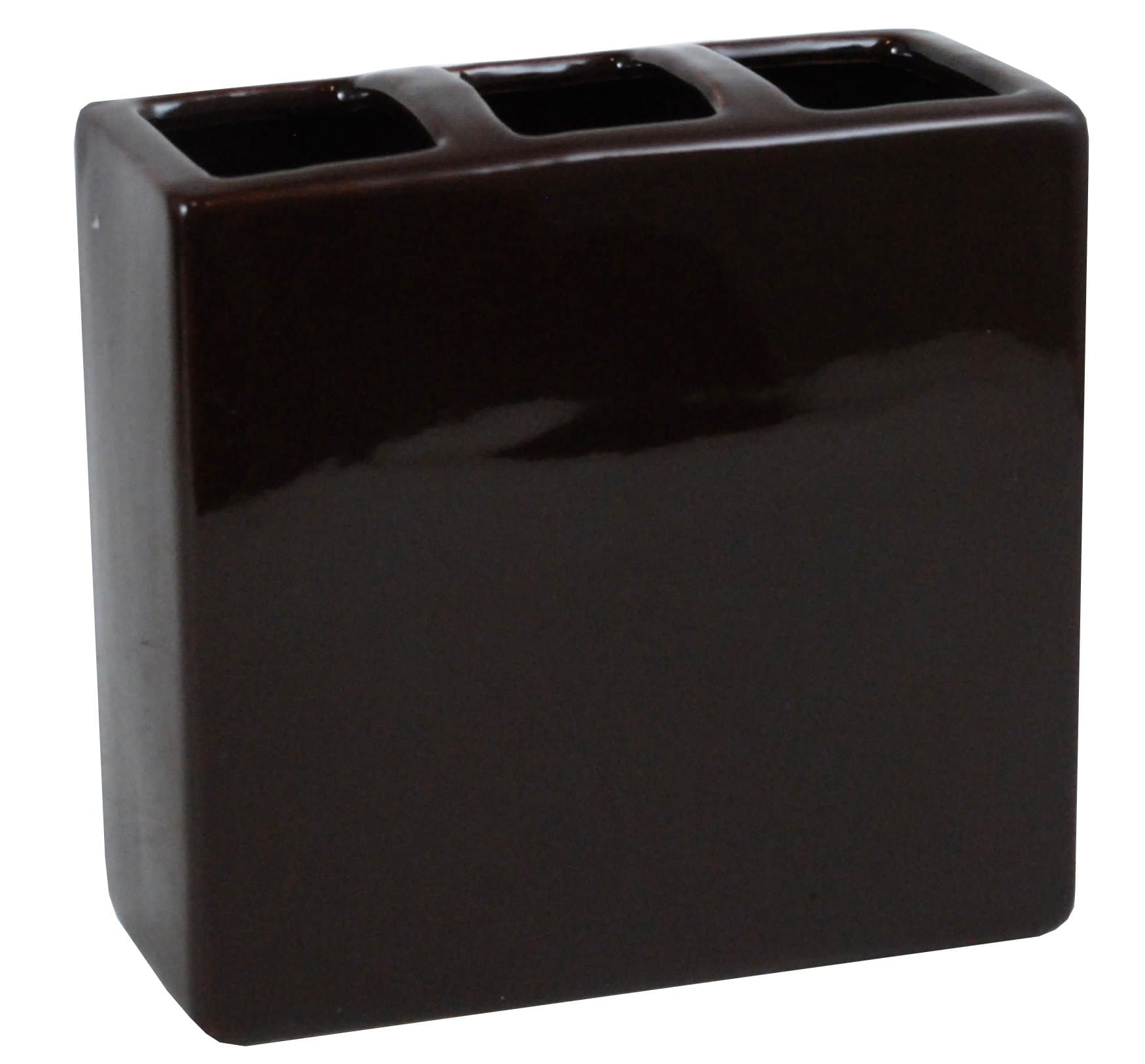 kieragrace Ceramic Toothbrush Holder, Espresso