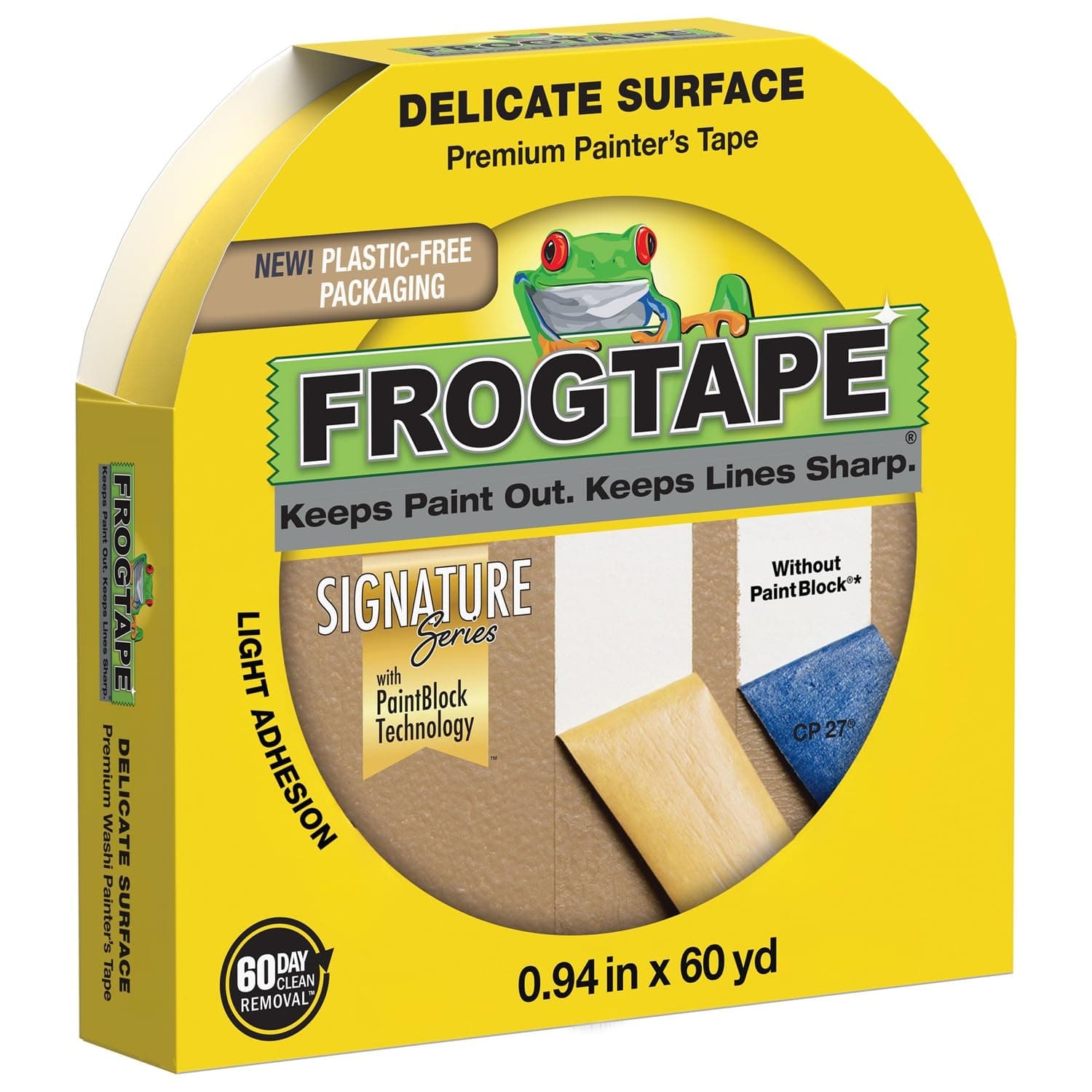 Bulk Buy (2-Pack) Delicate Surface Frog Tape .94 inch x 60 Yard 280220
