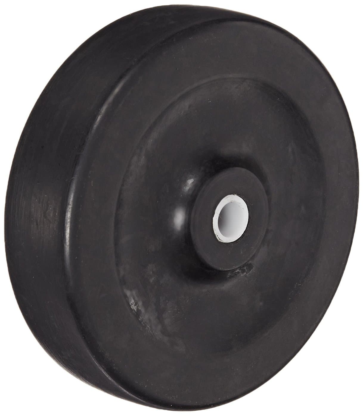 Shepherd 007380 Regent/Monarch 3" Diameter x 13/16" Width Hard Rubber Wheel with Plain Bore Bearing, 120 lbs Capacity, Black