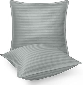 Utopia Bedding Bed Pillows for Sleeping 18 x 18 Inches Size (Light Grey), Set of 2, Cooling Hotel Quality, for Back, Stomach or Side Sleepers