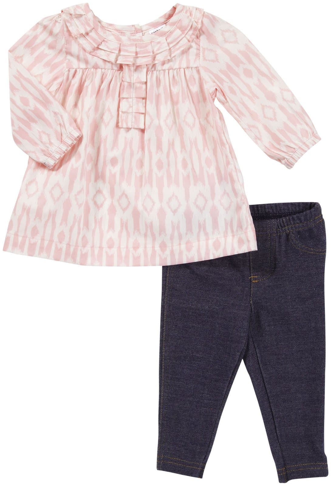 Carter's L/S Woven Jegging Set - Light Pink- 4T