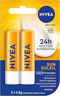 NIVEA Sun Caring Lip Balm Sticks with SPF 30, Duo Pack (2 x 4.8 g)(Imported from Canada)