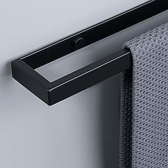 Sayayo 24 Inch Bathroom Towel Holder Hand Towel Ring Black Towel Rail SUS304 Stainless Steel Wall Mounted, Screw Fixing, EGJF060-B