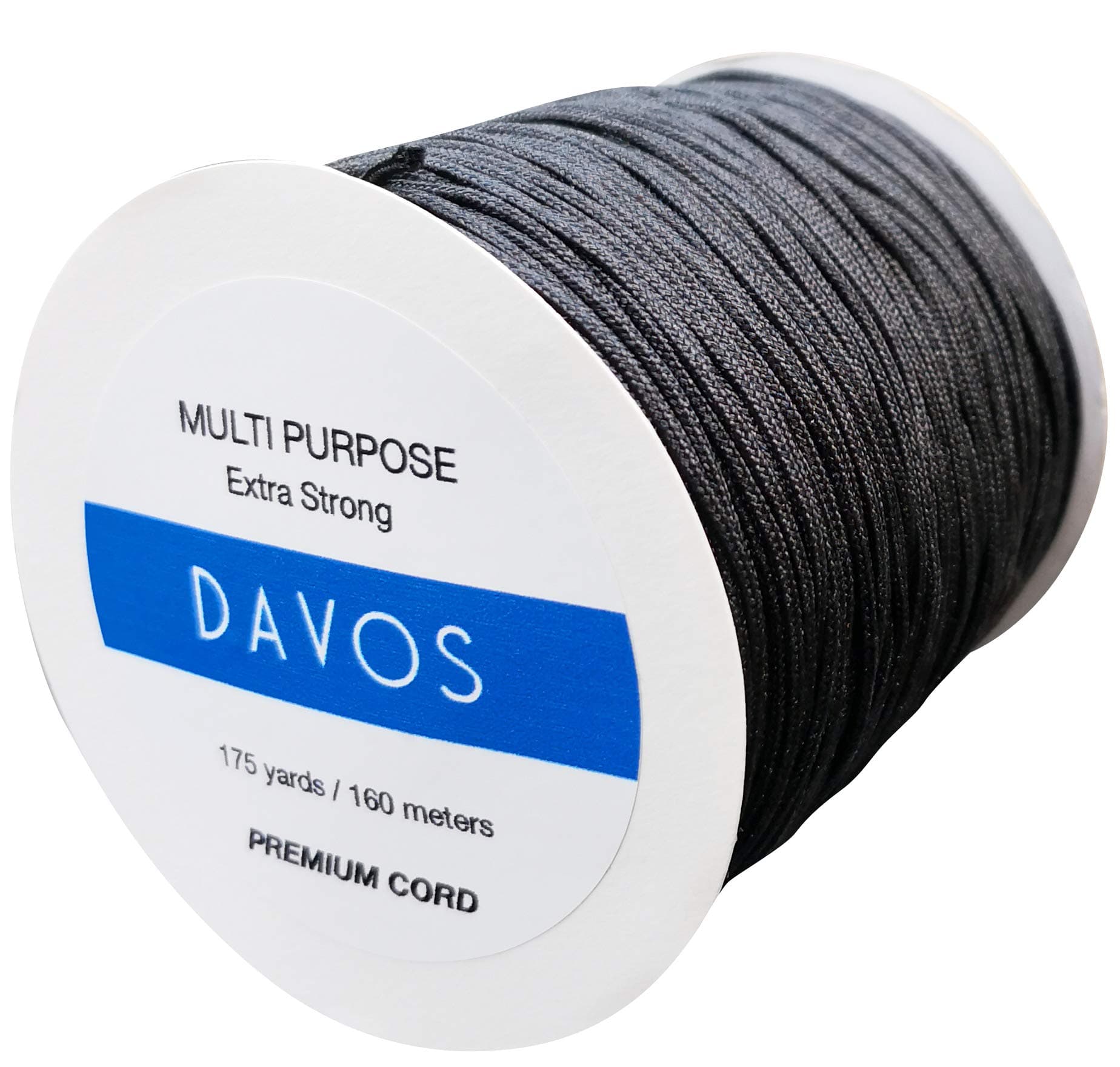 Black Nylon Braided Cord Extra Strong Multi-Use Thread 1.5mm x 175 Yards 160m Jewelry Making String Beading Shamballa Necklaces Bracelets Lift Shade Cord Window Blinds Arts Crafts Wind Chime Supplies