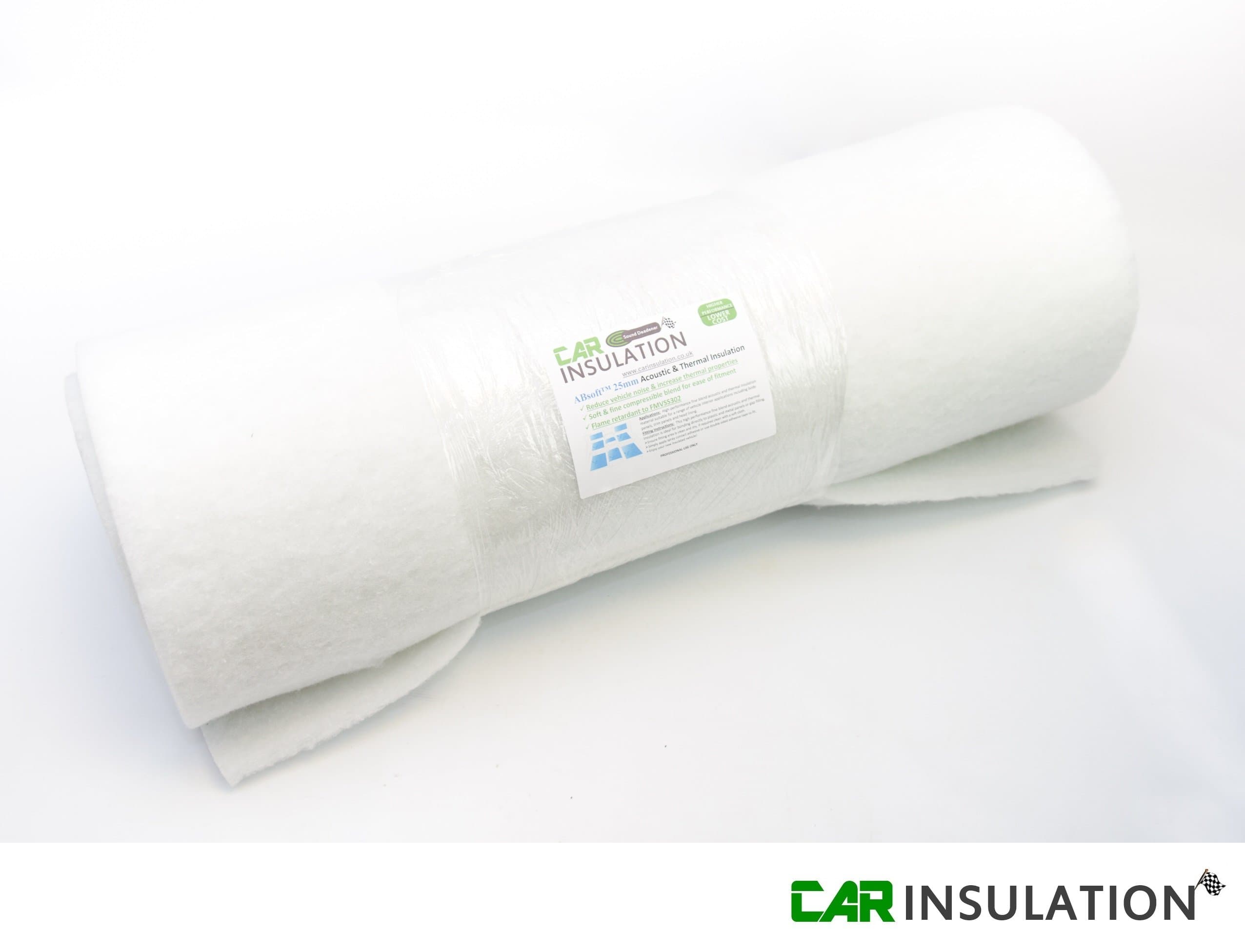 1m x 5m Roll ABSoft 25mm Polyester Non Woven Compressible Sound Proofing Thermal Insulation Material