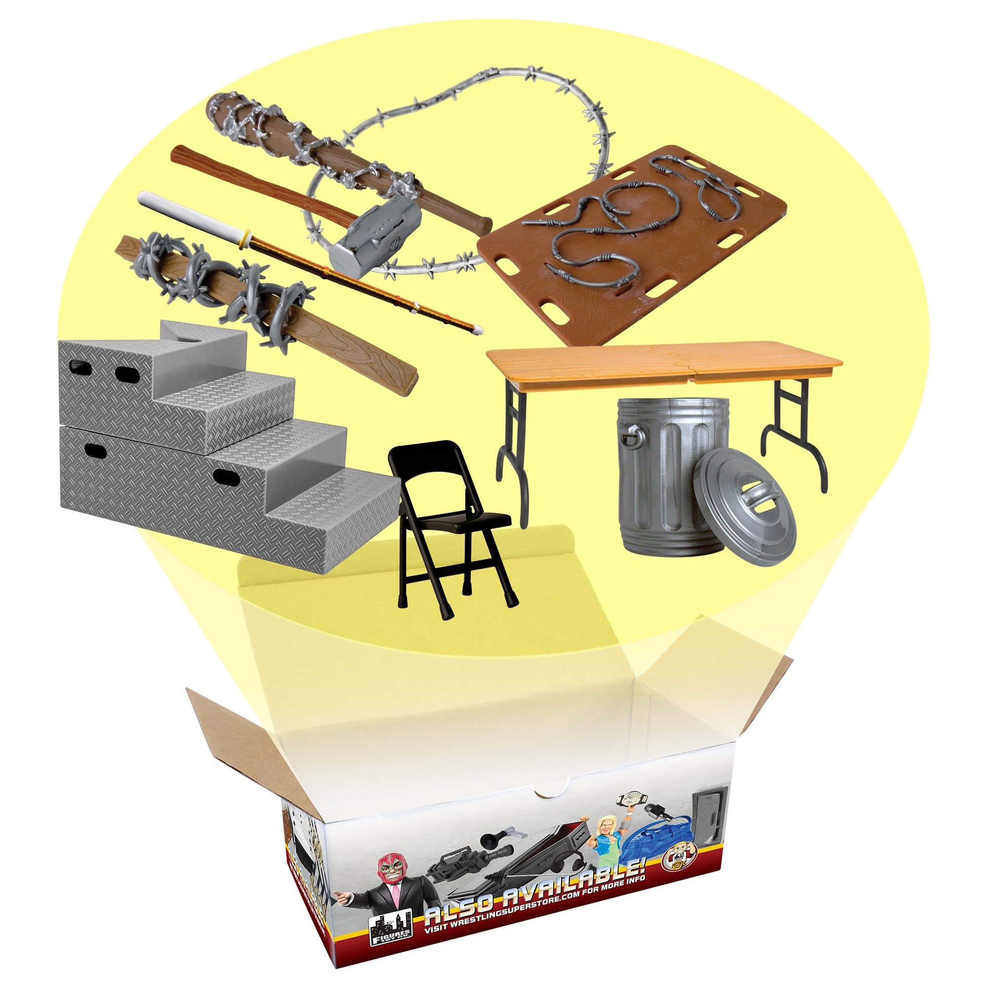 10 Piece Accessory Set for Wrestling Action Figures