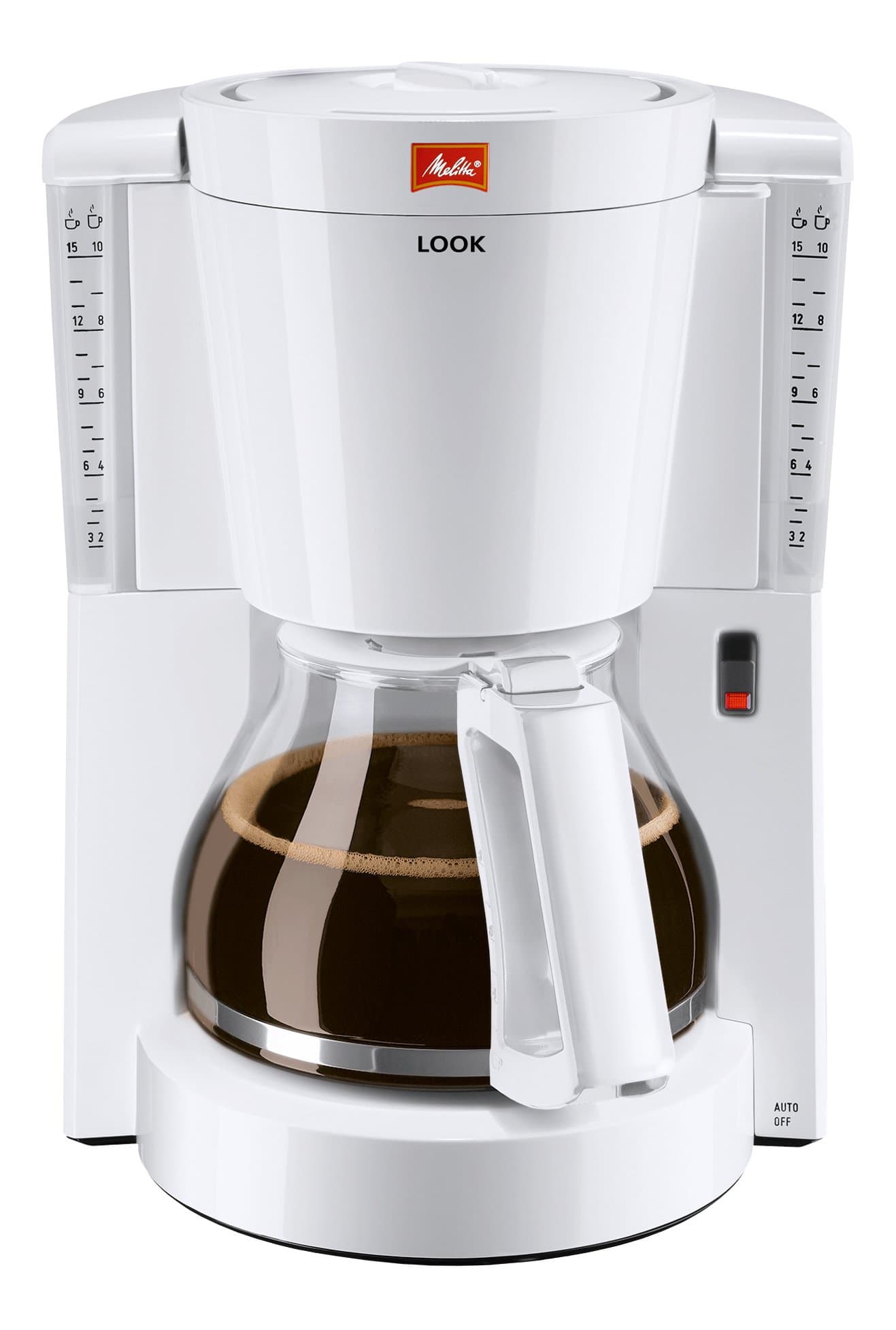 MelittaMelitta Look IV, 1011-01, Filter Coffee Machine with Glass Jug, Aroma Selector, White