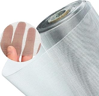 Xrrxy20 Mesh Stainless Mesh Screen, 304 Stainless Steel Screen Roll 1mm Hole Sturdy Easy to Cut, Steel Woven Wire Mesh for Window Door Porch Patio Sliding Door Screening,120X300CM47X118INCH