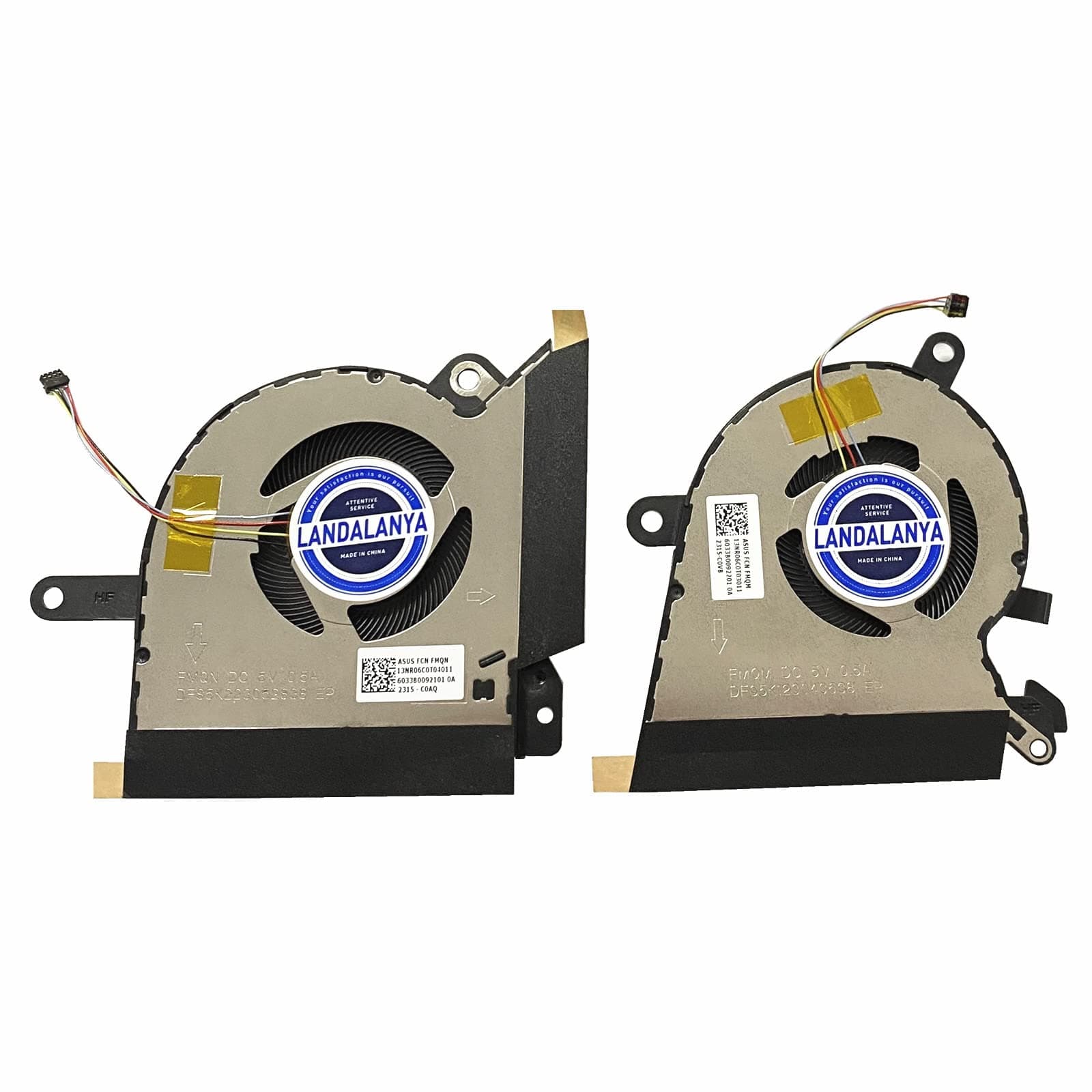 Replacement CPU & GPU Cooling Fan for ASUS ROG Flow X13 Series, 5V 0.5A, 2.5W, Air Cooling, 2-Pin DC, Laptop Cooler