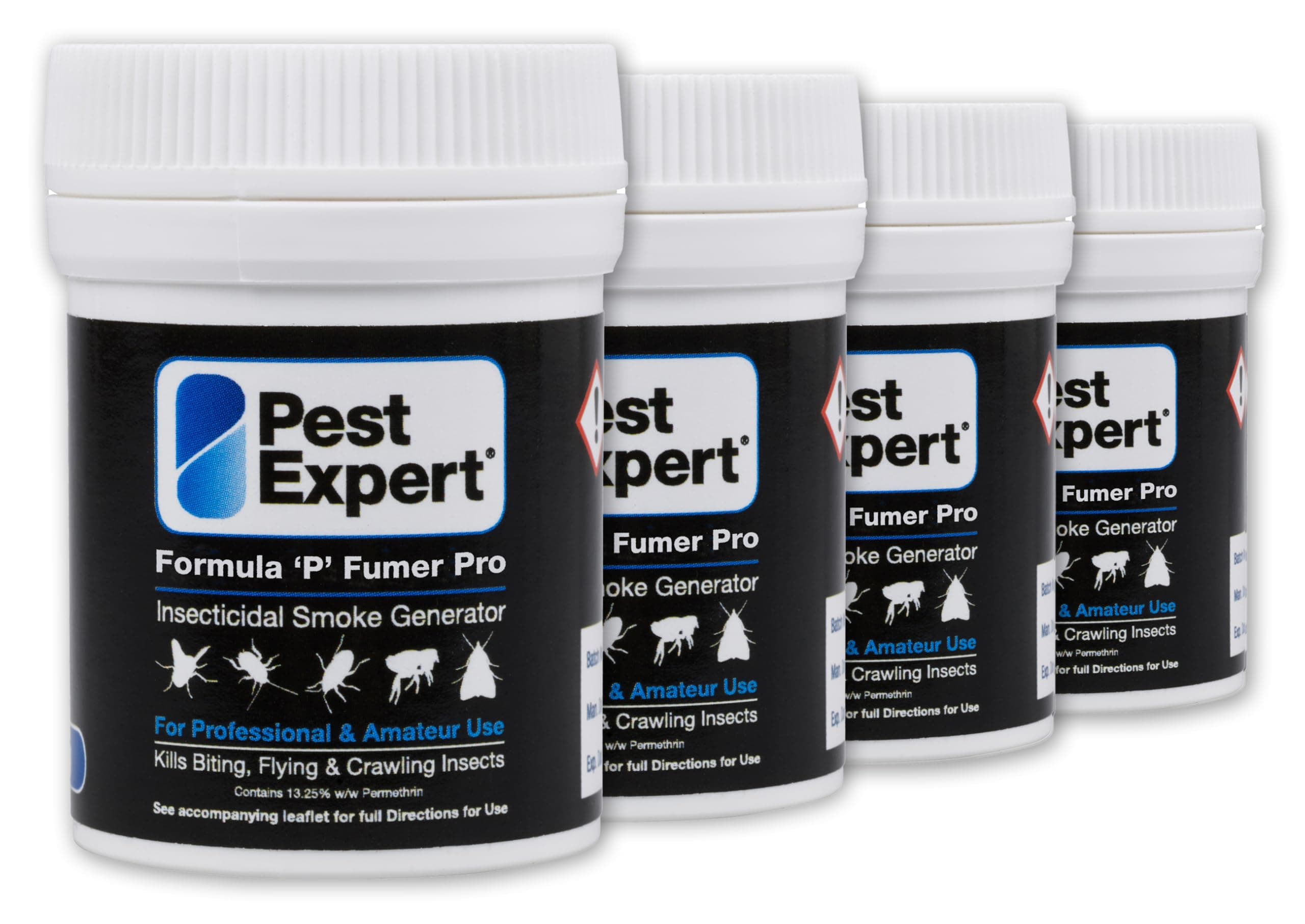 Pest Expert Flea & Cluster Fly Killer Smoke Bombs 4 x 7g - (7g -TWICE THE SIZE OF MINI SMOKE BOMBS) - Pro Flea Treatment Foggers for the Home - Professional Strength Approved for Amateur Use