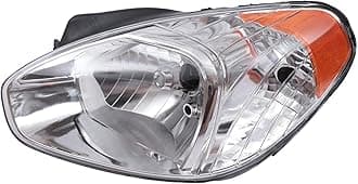 Halogen Headlights, Front Left Side Headlamp for 2006-2011 Hyundai Accent, OEM 921011E010 921021E010 (Driver Side)